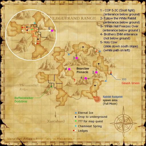 Uleguerand Range - ENM enterance locations
